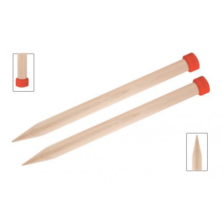 KnitPro Jumbo Birch Strikkepinde / Jumperpinde Birk 40cm 35,00mm / 15.7in