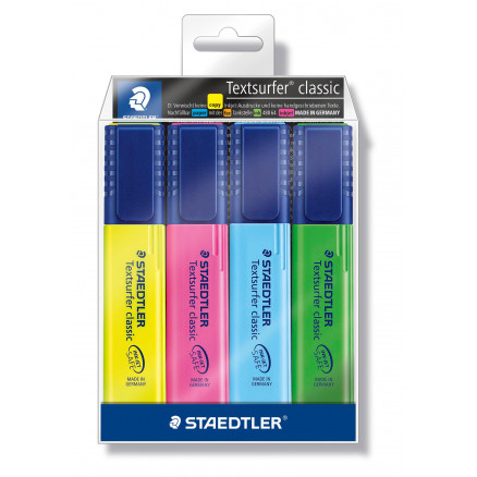Staedtler Textsurfer Classic Overstregningstuscher Ass. farver 1-5mm - 4 stk