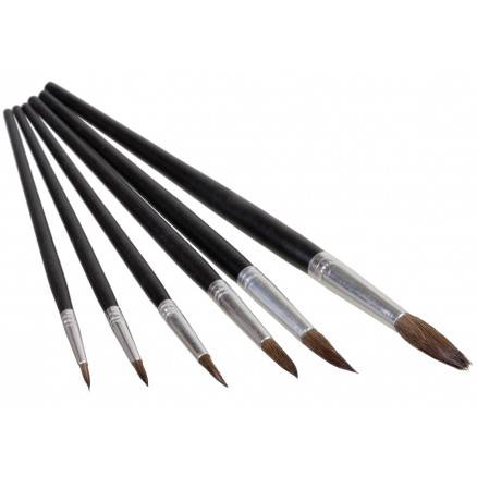Artino Malerpensler/Kunstnerpenselsæt Runde Gedehår Ass. størrelser - 6 stk