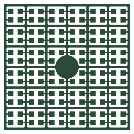 Pixelhobby Midi Perler 331 Ekstra Mørk Pistiaciegrøn 2x2mm - 140 pixels