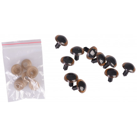 Infinity Hearts Sikkerhedsøjne/Amigurumi øjne Guld 18mm - 5 sæt - 2. sortering