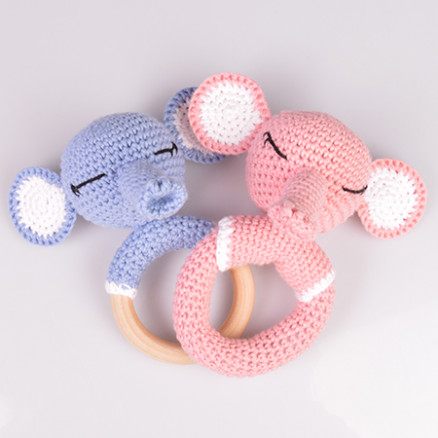 Elefant Rangler af Rito Krea - Rangle Hækleopskrift 14cm - 2 stk