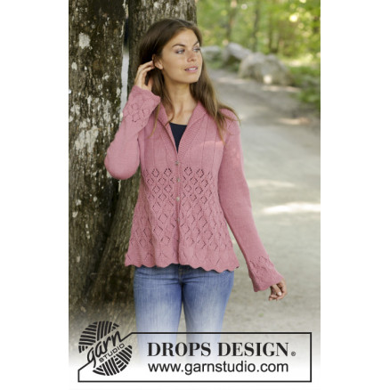 Lady Angelika Jacket by DROPS Design - Jakke Strikkeopskift str. S - XXXL