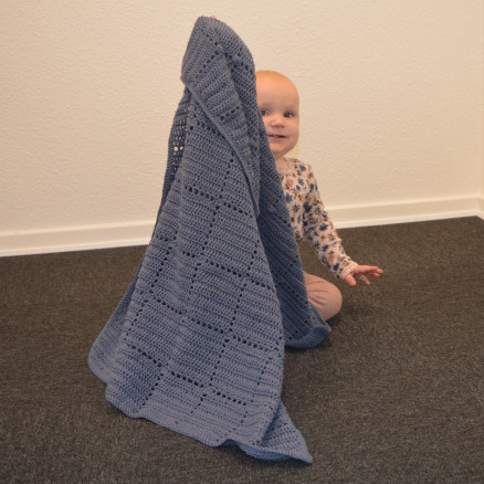 Nordic Baby Merino Babytæppe af Rito Krea - Baby Tæppe Hækleopskrift 70x100cm