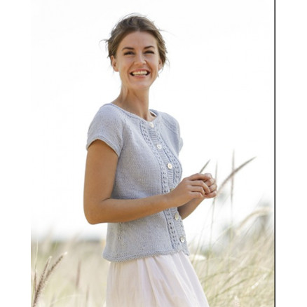 Charlotte Cardigan by DROPS Design - Cardigan Strikkeopskrift str. S - XXXL