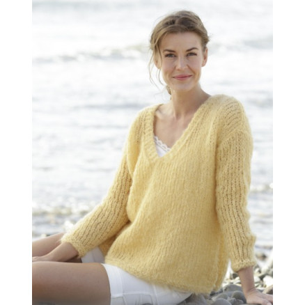 Summer Melody by DROPS Design - Bluse Strikkeopskrift str. S - XXXL
