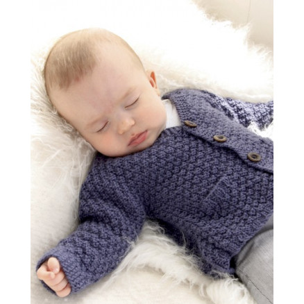 Checco's Dream by DROPS Design - Baby Jakke Strikkeopskrift str. 1/3 mdr - 3/4 år