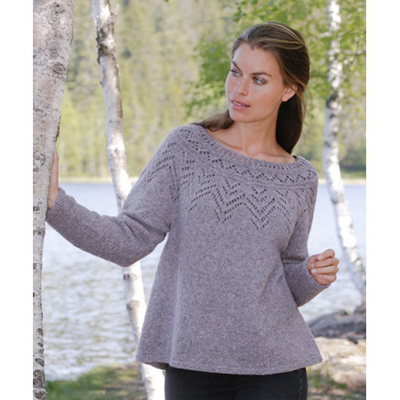 Agnes Sweater by DROPS Design - Bluse Strikkeopskrift str. S - XXXL
