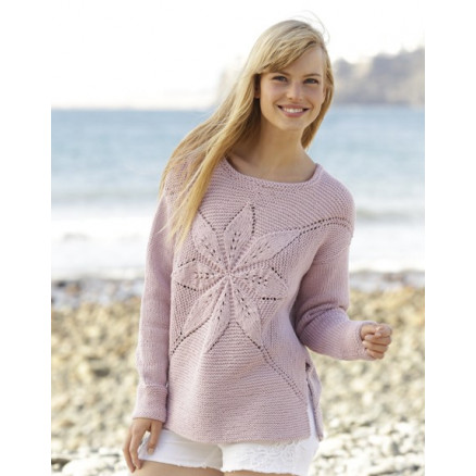 Morning Star by DROPS Design - Bluse Strikkeopskrift str. S - XXXL