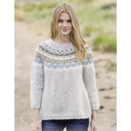 Sjona by DROPS Design - Bluse med nordisk mønster Strikkeopskrift str. S - XXXL