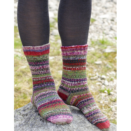 Rock Socks by DROPS Design - Sokker Strikkeopskrift str. 35/37 - 41/43