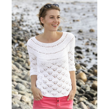 Clara by DROPS Design - Bluse Strikkeopskrift str. S - XXXL