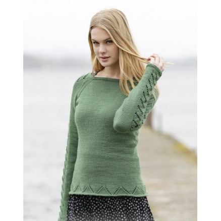 Green Forest by DROPS Design - Bluse Strikkeopskrift str. S - XXXL