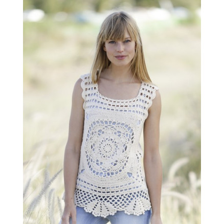 Elvira by DROPS Design - Top Hækleopskrift str. XS/S - XL/XXL