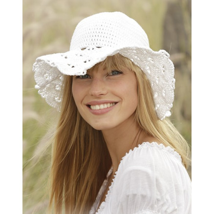 Country Girl by DROPS Design - Hat Hækleopskrift 54/56 - 58/60 cm