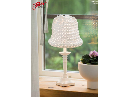 Hoooked lille skærm til bordlampe - Lampeskærm Hækleopskrift 52x25 cm