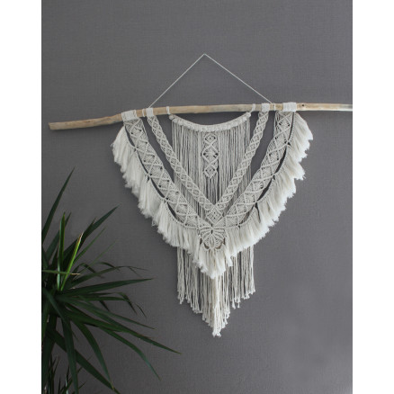 Macrame af Create Artiv - Vægophæng Knytteopskrift 60x70cm