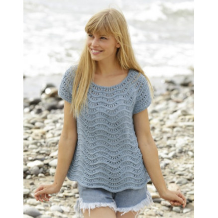 Shore Line by DROPS Design - Top Strikkeopskrift str. S - XXXL