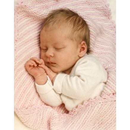 Dream Date by DROPS Design - Baby Tæppe Strikkeopskrift 34x51 cm eller 50x75 cm