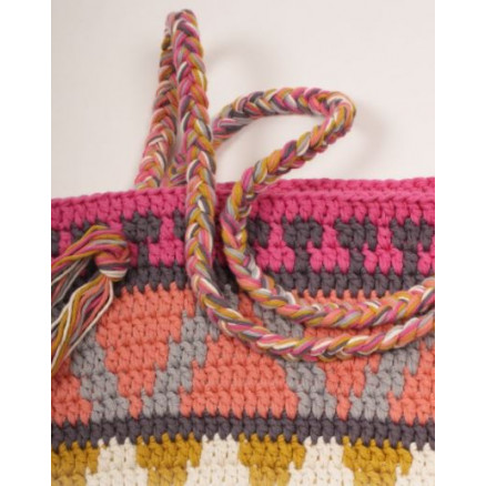 Market Day by DROPS Design - Taske med farvemønster Hækleopskrift