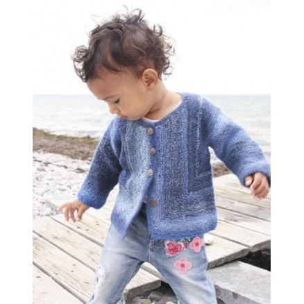 Corner Jacket by DROPS Design - Baby Jakke Strikkeopskrift str. 1/3 mdr - 3/4 år