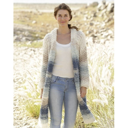 Ocean Roar by DROPS Design - Jakke Strikkeopskrift str. S - XXXL