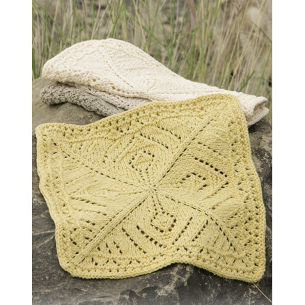 Thistle in Bloom by DROPS Design - Klude Strikkeopskrift 26x26 cm