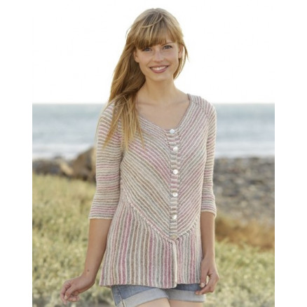 Crayons Cardigan by DROPS Design - Jakke Strikkeopskrift str. S - XXXL
