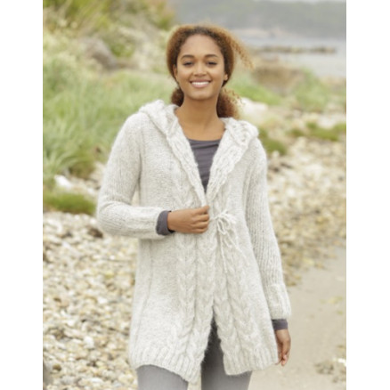 Melody of Snow by DROPS Design - Jakke Strikkeopskrift str. XS/S - XXXL