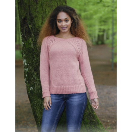 Fersken Frøken by DROPS Design - Bluse Strikkeopskrift str. S - XXXL