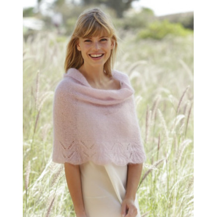 Candyfloss by DROPS Design - Poncho Strikkeopskrift str. S - XXXL