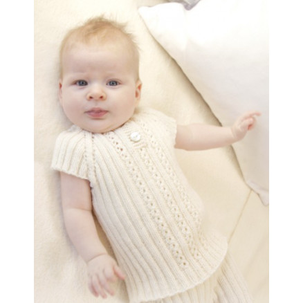 Simply Sweet Singlet by DROPS Design - Baby undertrøje Strikkeopskrift str. Præmatur - 3/4 år