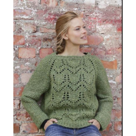 Miss Moss by DROPS Design - Bluse Strikkeopskrift str. S - XXXL