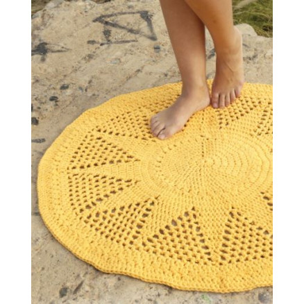 Sol by DROPS Design - Gulvtæppe Hækleopskrift 84 cm