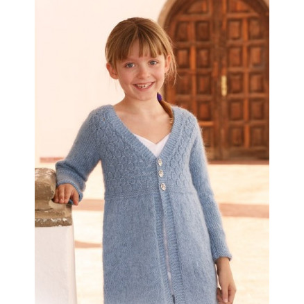 Little Emma by DROPS Design - Jakke Strikkeopskrift str. 7/8 år - 13/14 år