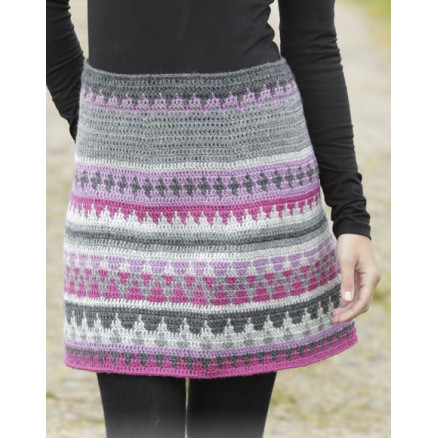 Color of Winter by DROPS Design - Nederdel Hækleopskrift str. S - XXXL