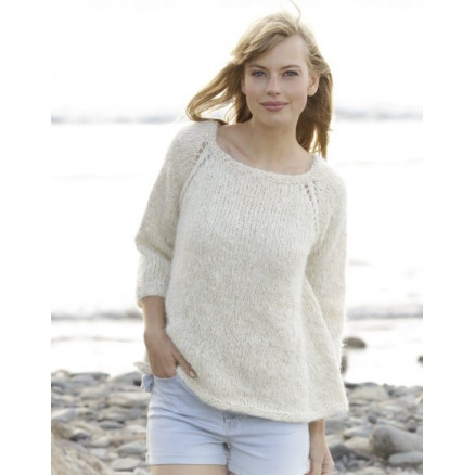 Stay Longer by DROPS Design - Bluse Strikkeopskrift str. S - XXXL