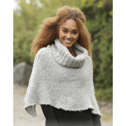Echoes by DROPS Design - Poncho Strikkeopskrift str. S - XXXL