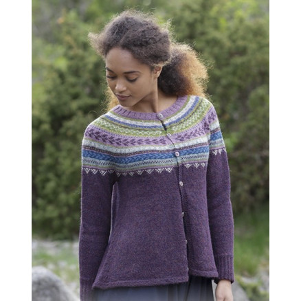 Blueberry Fizz Jacket by DROPS Design - Jakke Strikkeopskrift str. S - XXXL