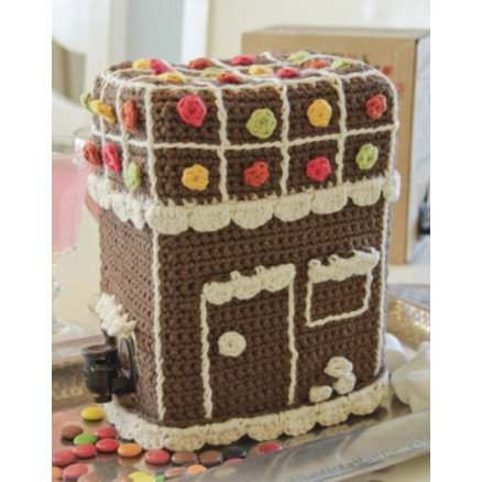 A Toast to Christmas! by DROPS Design - Betræk til vinboks Hækleopskrift 21 cm