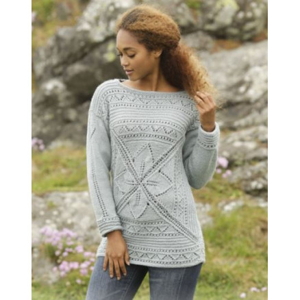 Lucky Charm by DROPS Design - Bluse Strikkeopskrift str. S - XXXL