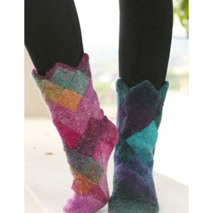 Harlekin Strømper by DROPS Design - Sokker Strikkeopskrift str. 35/37 - 41/43