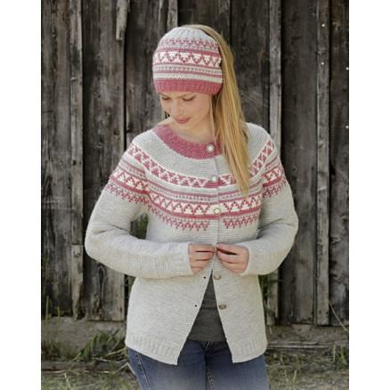 Hint of Heather by DROPS Design - Jakke Strikkeopskift str. S - XXXL