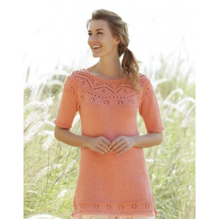 Sunrise Glow by DROPS Design - Tunika Strikkeopskrift str. S - XXXL