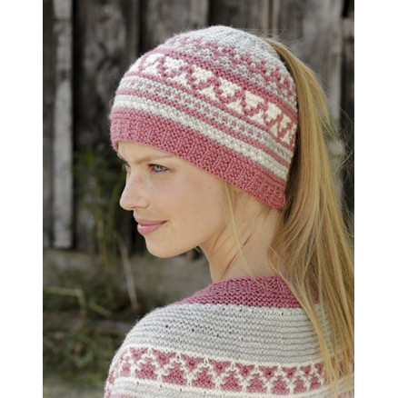 Hint of Heather Hat by DROPS Design - Hue Strikkeopskrift str. S/M - L/XL