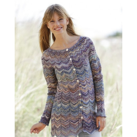 At Sundown Cardigan by DROPS Design - Jakke Strikkeopskrift str. S/M - XXL/XXXL