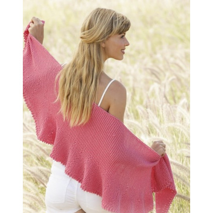 Pink Sorbet by DROPS Design - Sjal Strikkeopskrift 33x140