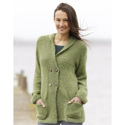 Autumn Forest Jacket by DROPS Design - Jakke Strikkeopskrift str. S - XXXL