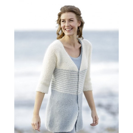 Irish Sea Cardigan by DROPS Design - Jakke Strikkeopskrift str. S - XXXL
