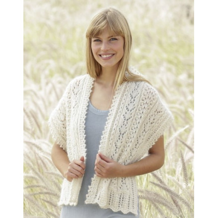 Sweet Alicia by DROPS Design - Sjal Strikkeopskrift 144x42 cm